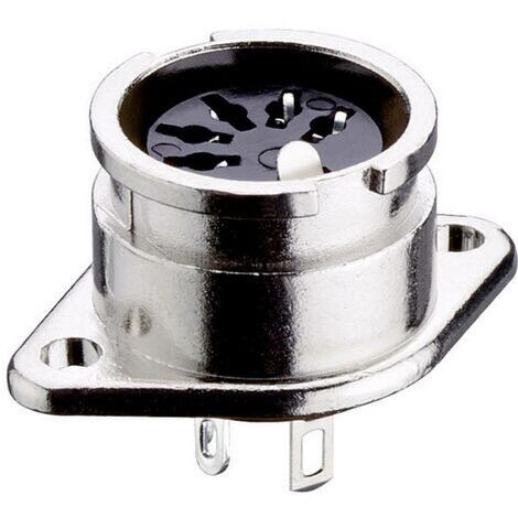 Connecteur rond DIN embase femelle, contacts droits Lumberg PBR 6 71207060 Nombre de pôles: 6 argent 1 pc(s) D26934 (1/5)