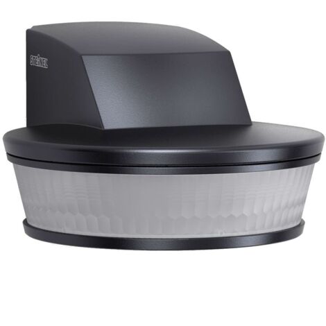 Steinel – Détecteur de mouvement noir SensIQ S SW EVO – Angle de détection 300° – Portée 20m – Régulation de luminosité réglable – IP54