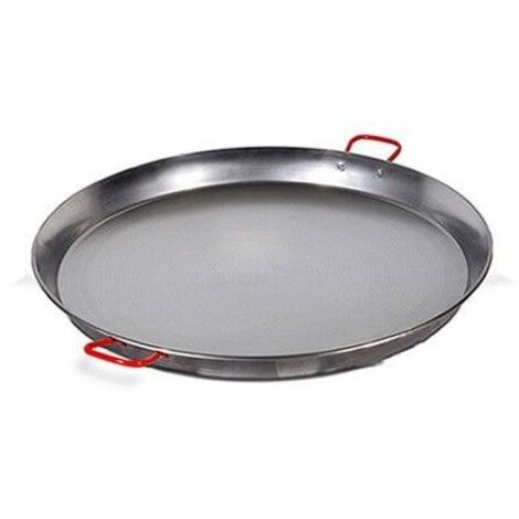 Poêle à paella 65 cm – Acier poli pour 22 personnes – Répartition uniforme de la chaleur – Parfait pour événements en plein air – La Ideal