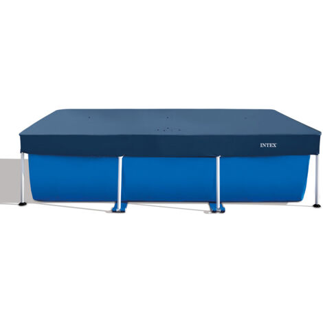 Bâche de piscine tubulaire rectangulaire 2,60 x 1,60 m – PVC 0,175 mm – Anti-UV – Corde de serrage – Compatible Intex