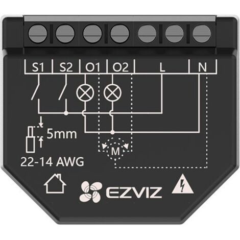 Ezviz – Prise connectée sans fil Wi-Fi – Compatible avec Alexa et Google Home – Commande à distance – Installation facile – Noir