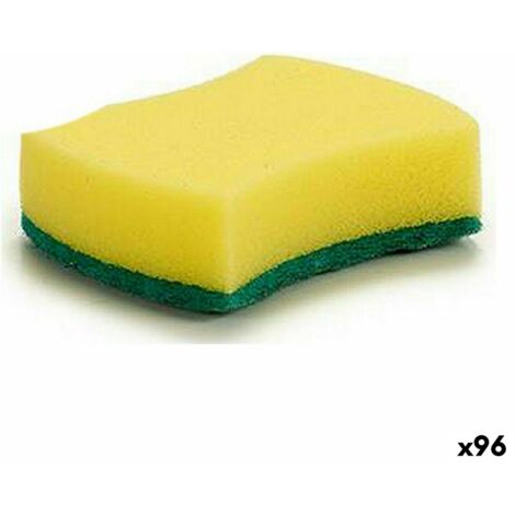 Lot De Tampons à Récurer Jaune Vert Polyuréthane Fibre Abrasive 4 Pieces 11 Unites 91247752