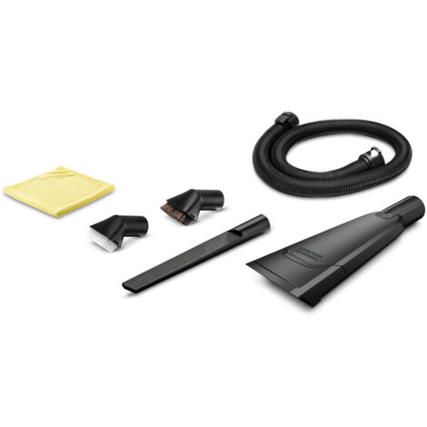 Kärcher – Kit de nettoyage intérieur pour véhicule – Accessoire aspirateur – Rallonge tuyau 1,5 m – Suceurs plats et mini-brosses douces (1/7)