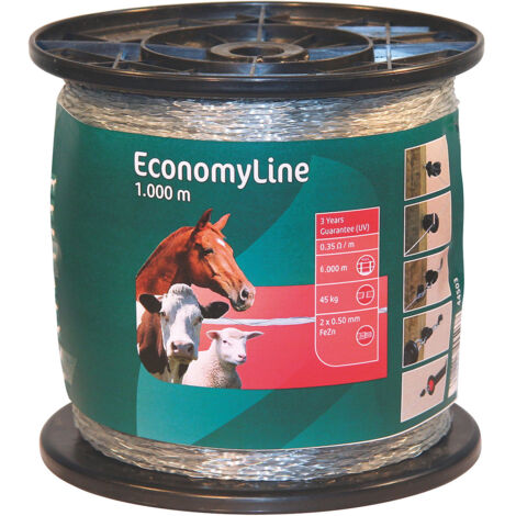 KERBL ECONOMYLINE FIL DE CLÔTURE ÉLECTRIQUE 1000 M 44503
