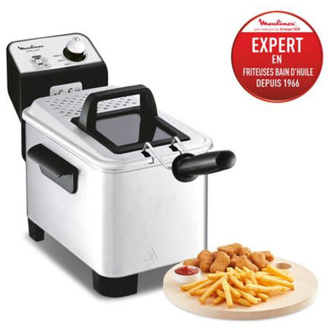 Friteuse classique Moulinex EASY PRO PREMIUM ZONE FROIDE 3L INOX YY5144FB (1/3)