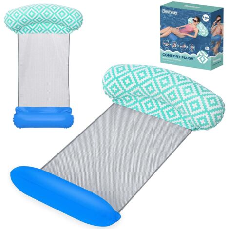 Bestway – Hamac lit flottant gonflable pour piscine – Dimensions 145 x 87 cm – PVC antiadhésif – Structure convertible 4 en 1 - cm145x87