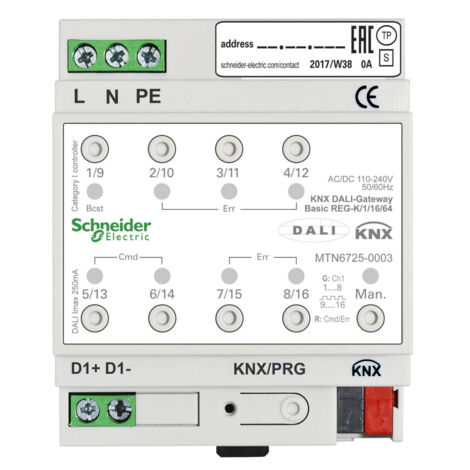 KNX - actionneur éclairage avec interface DALI - 1L - 16G - 64 ballasts) (1/4)
