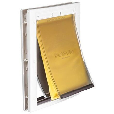 Petsafe – Porte pour animaux résistante jusqu'à 18 kg – Cadre en plastique solide – Système à trois flaps pour isolation – Tunnel d'extension inclus (1/5)