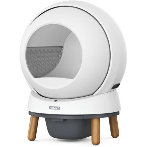 Bac à litière autonettoyant pour chat – Design blanc élégant – Fonctionnement jusqu'à 2 semaines – Compatible avec litières agglomérantes – Petsafe