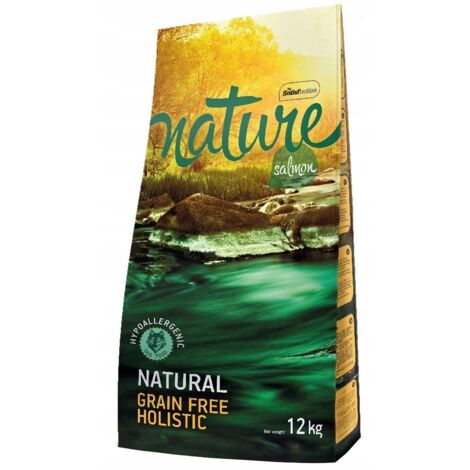Nature – Croquettes pour chien sans gluten 12 kg – Holistic saumon pour chiens seniors – Protéines 29% – Énergie 15,5 MJ/kg