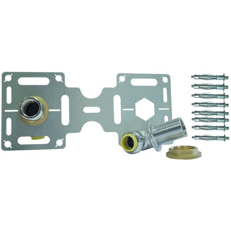Kit de raccordement douche Toutub Ø16 – Raccords en laiton pour tubes cuivre, multicouche et PER – Installation rapide et démontable