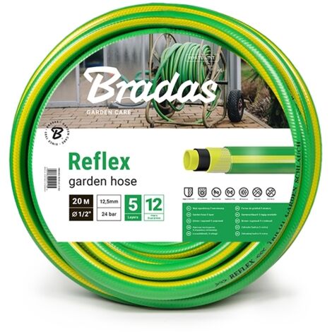 BRADAS WFR1/250 50 M 3 PRISES REVÊTEMENT D'EAU TUYAU 1/2 '', VERDREHUNGSFEST, VERT, 40 X 40 X 30 CM (1/4)