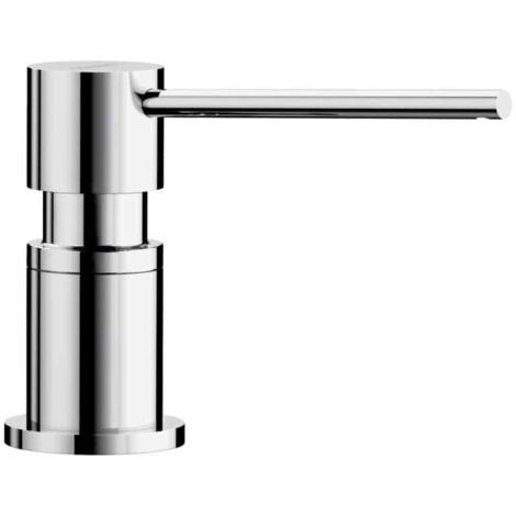 Blanco – Distributeur de savon chromé 300 ml – Design cylindrique élégant – Installation avec trou de découpe 35 mm – Pour cuisine moderne (1/8)