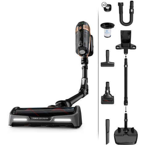 Rowenta – Aspirateur balai sans fil 230 airwatts – Autonomie 80 minutes – Design ergonomique – Mini-brosse motorisée – Lumières LED (1/5)