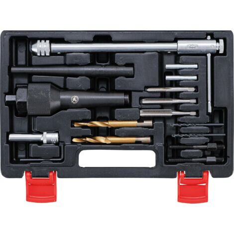 Bgs Technic – Jeu d’extraction de bougies de préchauffage – Outils pour bougies grippées – Réparation filetages M8/M10 – Accessoires inclus (1/5)