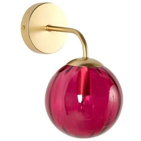 Ferroluce Rétro Applique Minimaliste E27, Bordeaux