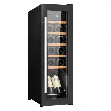 Cecotec – Cave à vin de service 15 bouteilles – Compresseur silencieux 39 dB – Plage de température 5 à 18 ºC – Panneau de contrôle tactile
