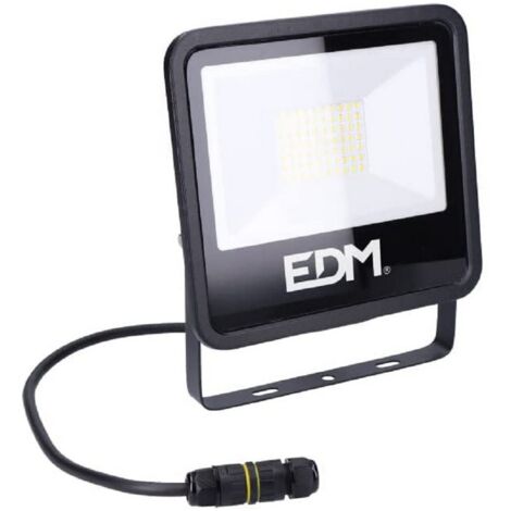 Projecteur Led 50w Edm Noir éclairage Puissant Et économique Lumière Du Jour - Edm (1/4)