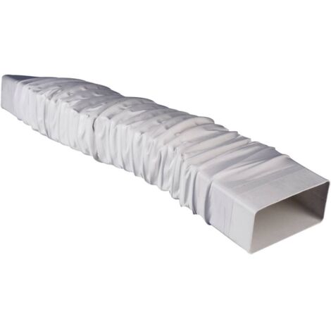 Système de ventilation pour conduites plates 150 N15898 – Adaptateur flexible pour tuyau carré – Longueur 40 cm – Positionnement jusqu'à 180° – Wallair