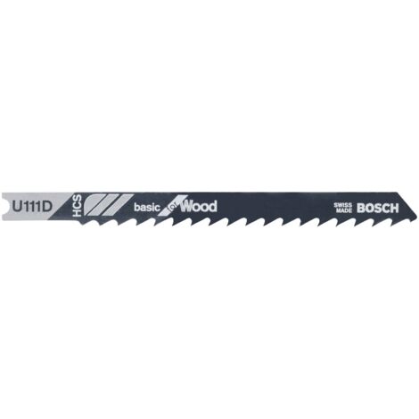 Bosch 3x lame de scie sauteuse U 111 D Basic for Wood - 2608637559