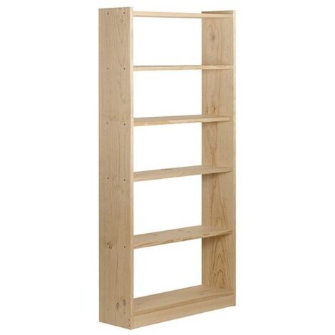 Bibliothèque gala 6 étagères en pin massif de 80 cm astigarraga.