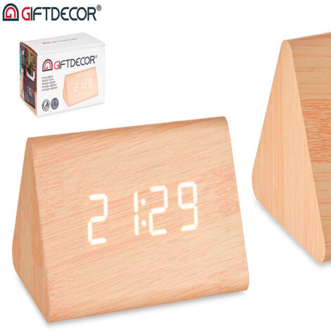 Reloj sobremesa madera 8x11,7 cm (1/4)