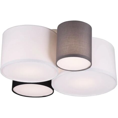 Trio Leuchten Hotel plafonnier gris 50,5 cm diamètre (1/5)