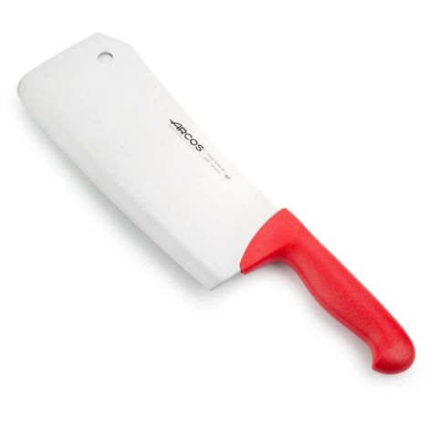 Macheta Arcos Couleur - Prof 297522 en acier inoxydable Nitrum et mango polypropylène rouge ergonomique avec lame de 24 cm et 4 mm d'épaisseur dans un étui. (1/5)