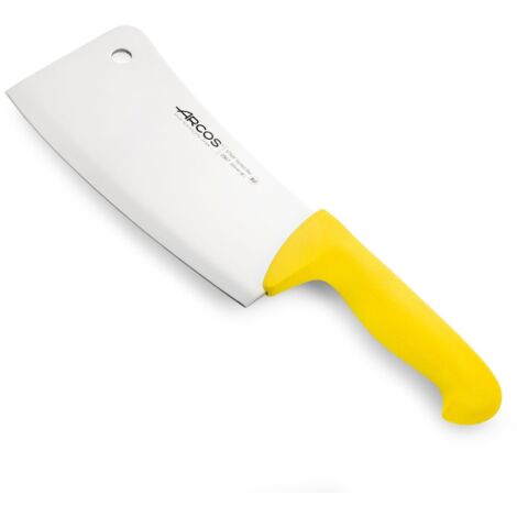 Macheta Arcos Couleur - Prof 296700 en acier inoxydable Nitrum et mango Polypropylène jaune ergonomique avec lame de 20 cm et 4 mm d'épaisseur dans un étui. (1/5)