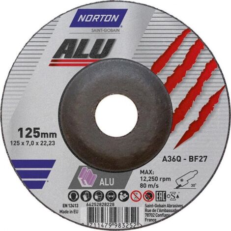 Norton Disque Abrasif Professionnel 125 mm pour Meuleuse (1/2)