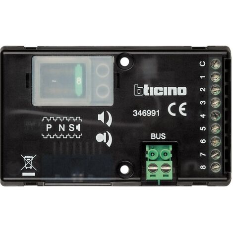 Micro haut-parleur universel 8 appels pour platines BUS 2 fils - 346991 - Bticino