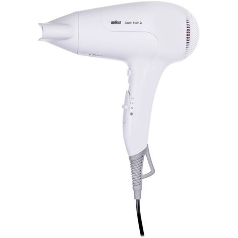 Braun Satin Hair 3 PowerPerfection Sèche-Cheveux, technologie ionique pour donner plus de brillance et dompter les frisottis, HD385, (3030050182323) (1/5)