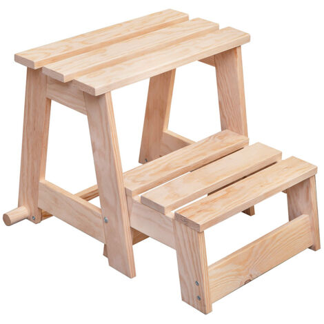 Tabouret-échelle of bois, 2 marches. astigarraga (1/2)