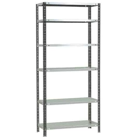 SimonRack Étagère Rangement, 2000x900x300 mm, 6 Niveaux, 100 kg Capacité de Charge et Point de Flexion, Métal , Étagère Garage, Anthracite/Blanc - Comfort (1/5)