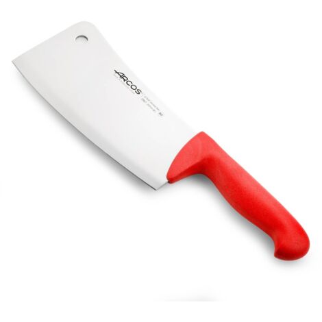Macheta Arcos Couleur - Prof 296722 en acier inoxydable Nitrum et polypropylène rouge ergonomique mango avec une lame de 20 cm et un boîtier de 4 mm d'épaisseur. (1/5)
