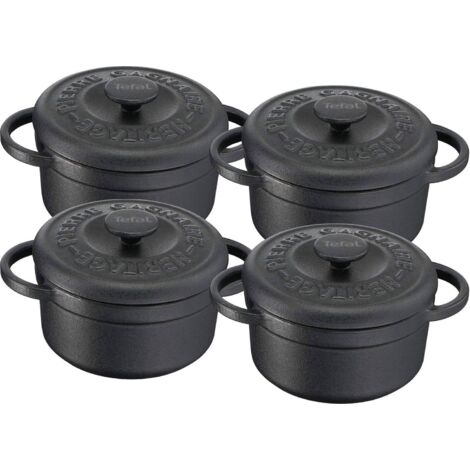 Tefal Mini Cocottes Set en Fonte Émail Noir 0.3L (1/5)
