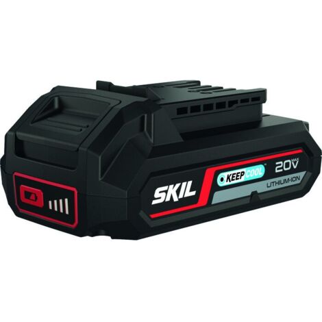 Batterie lithium-ion 20V 2.0Ah – Technologie Keep Cool™ – Autonomie 25% accrue – Compatible outils Skil 20V Max