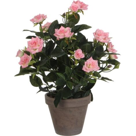 Mica Decorations Rosier artificiel rose 33 cm hauteur (1/5)