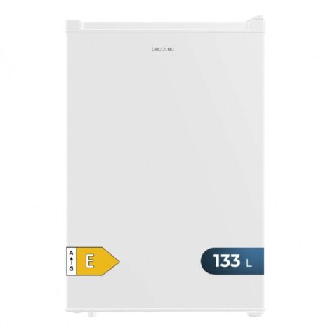 Cecotec Réfrigérateur Compact Bolero CoolMarket TT 133 L White. Capacité de 133L, classe E, design compact, système de dégivrage et lumière LED. Idéal pour toutes les pièces. (1/5)
