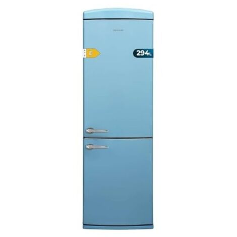 Cecotec – Réfrigérateur combiné rétro bleu 190 cm – Capacité 294 l – Total no frost – Classe E – Multi cooling – Ultra fresh – Bac convertible (1/5)
