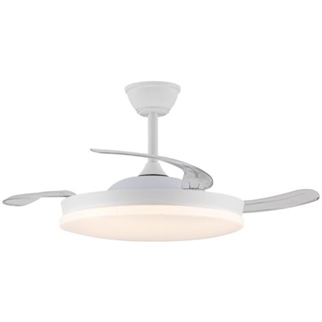 Cristalrecord Modèle de ventilateur blanc élégant LED (1/5)
