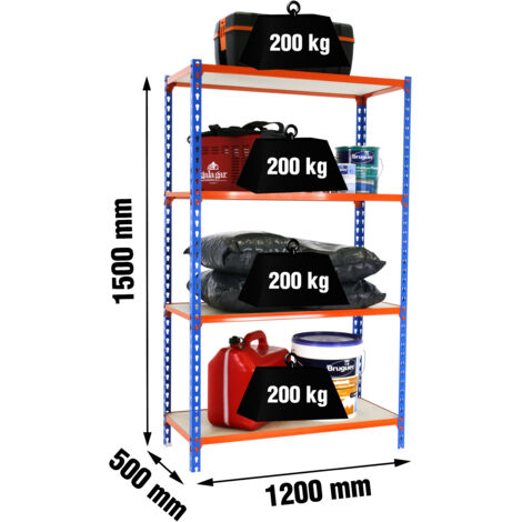 SimonRack Étagère Rangement, 2000x1000x300 mm, 5 Niveaux, 180 kg Capacité de Charge et Point de SimonRack Étagère Rangement, 2000x1000x300 mm, 5 Niveaux, 180 kg Capacité de Charge et Point de
