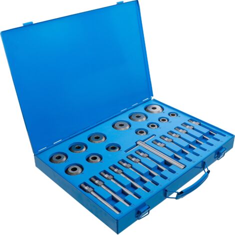 Bgs Technic – Jeu de fraises pour siège de soupape 30 - 60 mm 27 pces – Acier C45 – HSS 4341 – Livré en cassette métallique – 1970 (1/5)