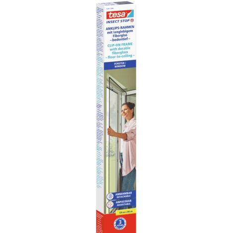 tesa Insect Stop Clip On moustiquaire anthracite 2,4x1,2m (1/5)