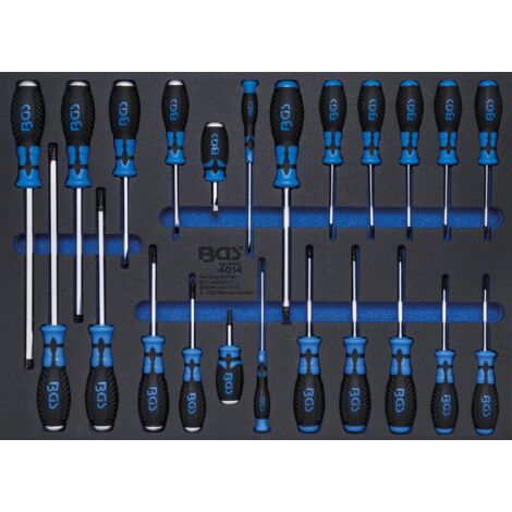 Bgs Technic – Jeu de 23 tournevis cruciformes avec empreinte PH0 à PH4 – Longueur 38 à 200 mm – 4014