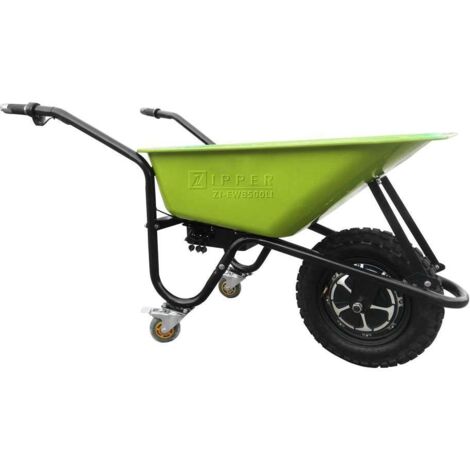 Zipper – Brouette motorisée électrique 40V lithium 150kg – Autonomie 5h – Moteur 500W – Réservoir en tôle pour terrains escarpés