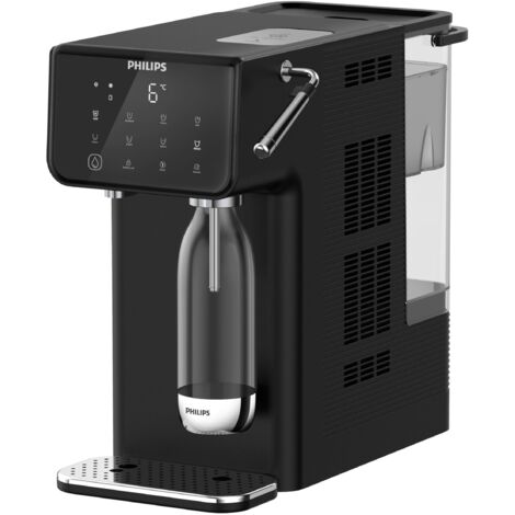 Philips – Distributeur d'eau électrique 3.8L noir – Écran tactile – Filtration Softening+ – Désinfection LED UV-C pour eau pure
