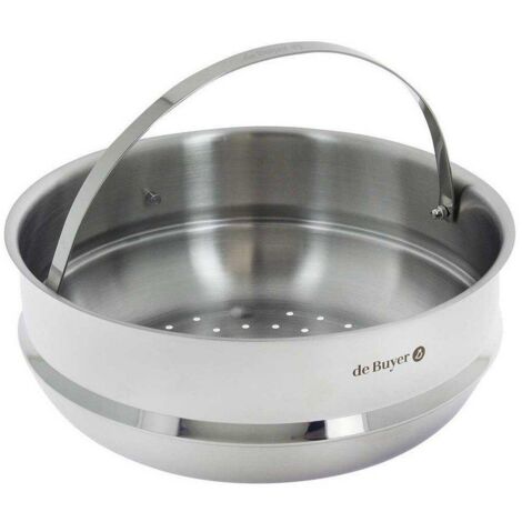 de-buyer Insert à vapeur inox acier inoxydable 24 cm (1/2)