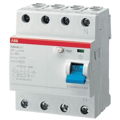 ABB Interrupteur différentiel type A bleu compact