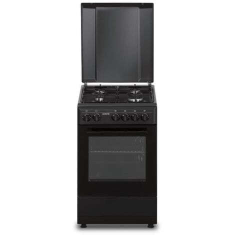 Oceanic – Cuisinière gaz 4 feux OCEACG50GB – Dimensions L49,8 x P61 x H86 cm – Nettoyage facile – Couleur noir (1/5)